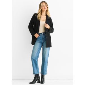 Zwarte oversized gedrapeerde blazer