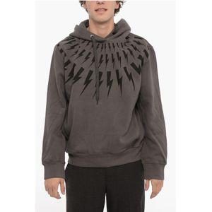 Easy Fit hoodie met Thunderbolt-print in grijs