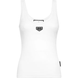 Philipp Plein - Rib Tanktop Placca - Wit - Dames