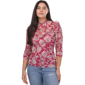 Ted Baker Dames/Dames Izabelo Bladeren Mesh Frill Top (Roze)