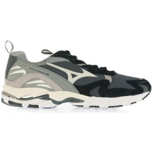 Men's Mizuno Wave Rider 10 Premium Trainers in Grey White