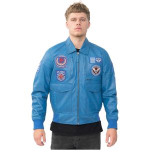 Heren - Leren Bomberjack - Zwart - Dublin