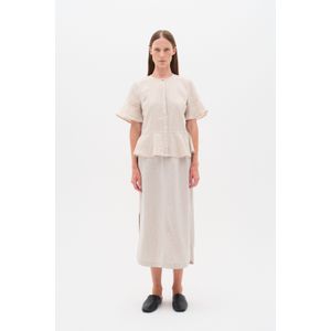 Korte mouwen shirt Regular fit Haze Melange beige