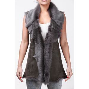 Toscana - Sorocaba - Lange Damesbodywarmer - Gilet - Schapenvacht