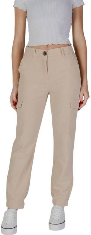 B.young - Plain Zip-Button - Cargobroek - Beige