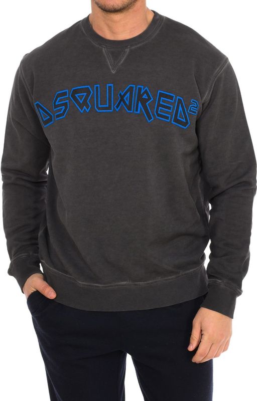 Dsquared2 - Sweatshirt - Grijs - 100% Katoen - Ronde Hals - Merklogo Print