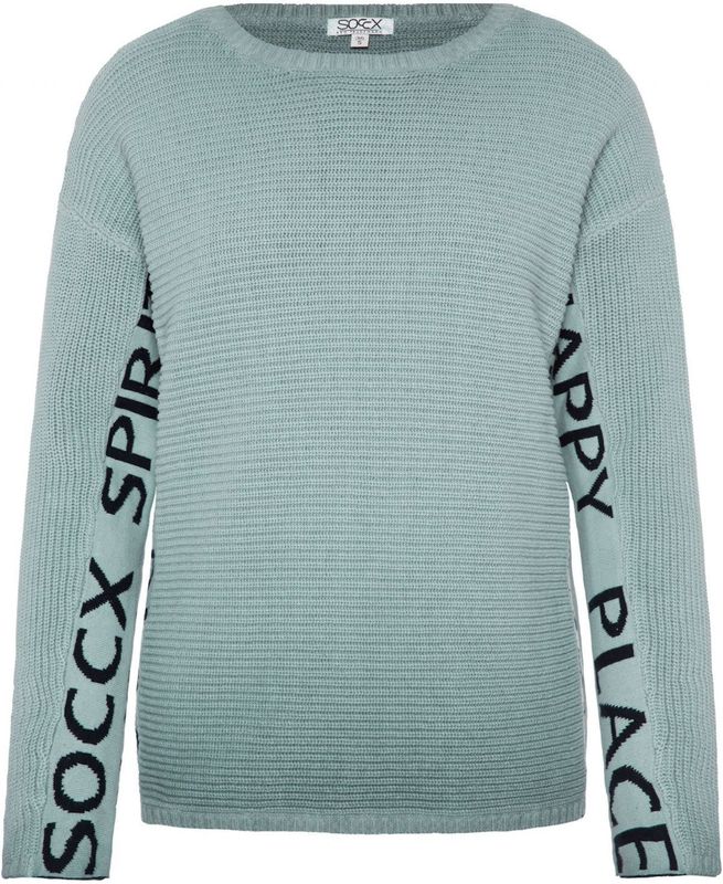 Soccx - Trui - Dames - Sportief - Langarmshirt - Metallic Artwork