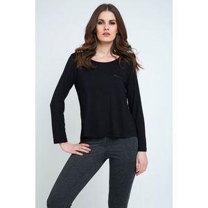 Jersey Top - Zwart - Longsleeves