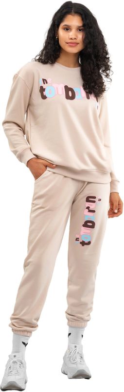 Tom Barron - Joggingpak - Ecru - Katoen - Lange Mouw