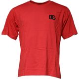 Dolce & Gabbana - DG Logo - T-shirt - Rood - Katoen