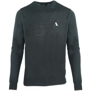 Aquascutum Check A Logo Zwarte Sweater - Maat S