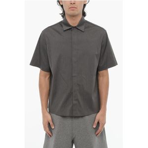 Kortmouwloos overhemd in grijs