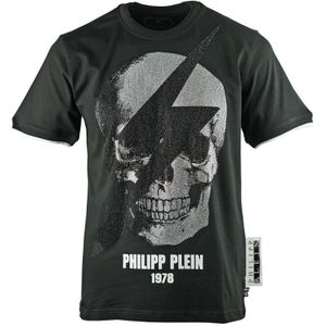 Philipp Plein Thunder MTK3332 02 T-shirt Met Ronde Hals - Maat S
