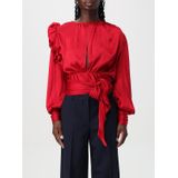 Wrap - Blouse - Rood - Lange Mouwen