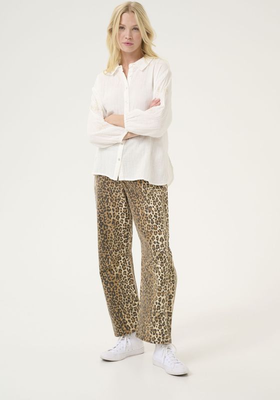 CULTURE - Blouse - Wit - Blouseshirt - Driekwart Mouw