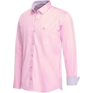 Cappuccino Italia Overhemden Stretch Overhemd Ancona Roze