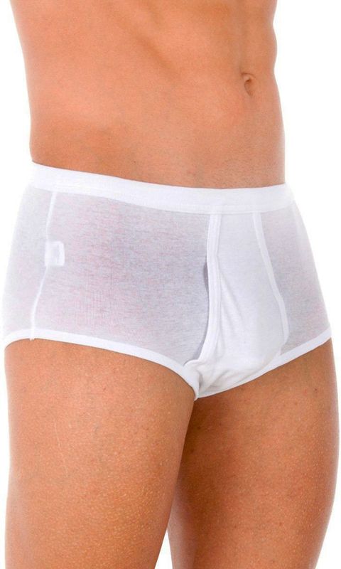 Slip - Geribd - Polyester Katoen - Gladde Stof - Taille Met Elastiek