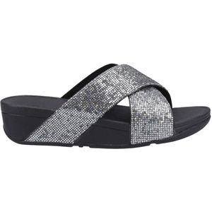 FitFlop Dames/Dames Lulu Glitterball Cross Strap Sliders (Zilver)