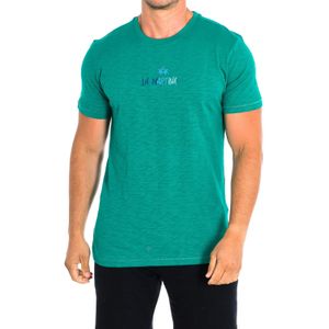 La Martina - Korte Mouwen T-shirt - Groen - 100% Katoen