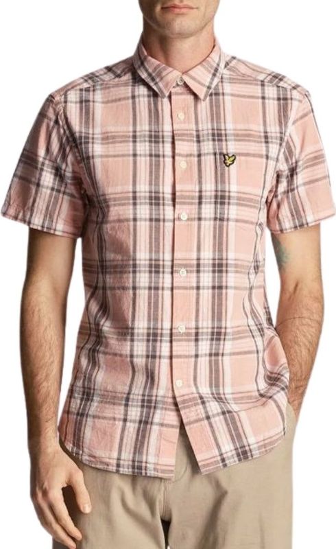 Lyle & Scott - Palm Pink - Overhemd - Korte Mouwen - Linnen
