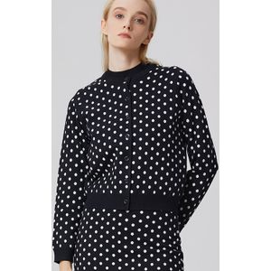 Gebreid vest met stippen