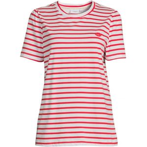 Saint Tropez Gestreept T-shirt Taira Rood/wit - Maat S