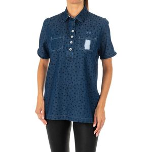 Dameshemd - Blauw - LWC007 - Korte Mouwen - Denim