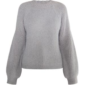 Dreimaster - Gebreide Trui - Grijs Melange - Dames