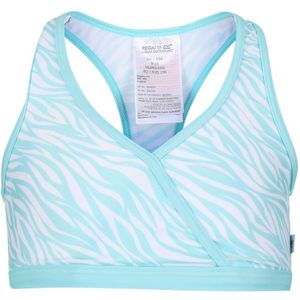 Regatta Meisjes Hosanna Zebra Print Bikini Top (Aruba Blauw) - Maat 5-6J / 110-116cm