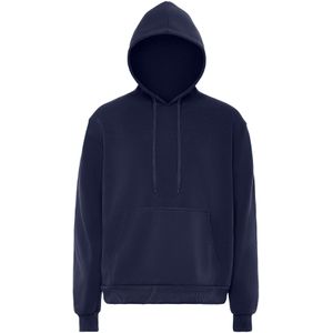 Mo - Hoodie - Marine - Heren - Katoen - Capuchon met Tweekleurig Trekkoord