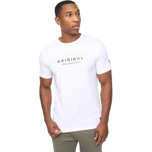 Crosshatch Mannen Mappedout T-Shirt (Wit)