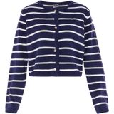 DreiMaster - Maritim - Gebreid Vest - Marine / Offwhite