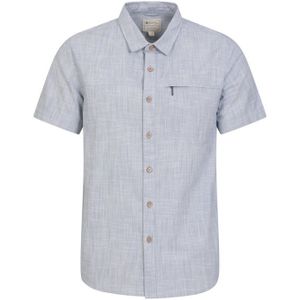 Mountain Warehouse Heren Kokosnoot Slub Overhemd Met Korte Mouwen (Blauw) - Maat XL