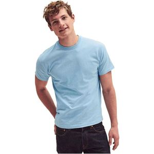 Fruit Van Het Weefgetouw | Heren T-shirt Met Ronde Hals En Korte Mouwen-hemelsblauw (5-pack) - Maat L