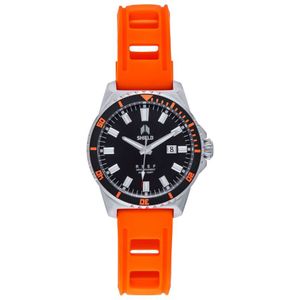 Shield Reef Bandhorloge met datum - oranje