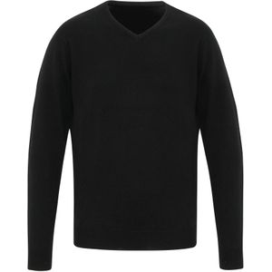 Premier Heren Essentiële Acryl V-hals trui (Zwart)