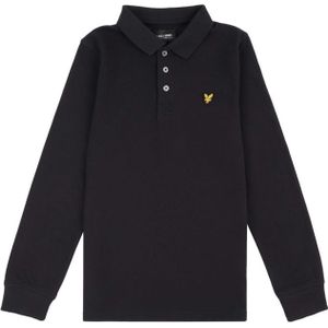 Lyle & Scott Kinderpoloshirt Met Lange Mouwen In Zwart - Maat 12-13J / 152-158cm