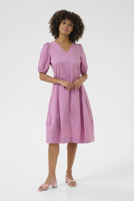 CULTURE - Antoinet - V-hals Jurk - Marineblauw