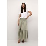 Rok - Vetiver Green - A-shape - Lange Lengte - 100% Viscose