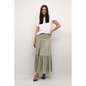 Rok - Vetiver Green - A-shape - Lange Lengte - 100% Viscose