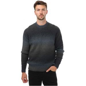 Heren Selectie Homme Bedrukte Crewneck Trui in Blauw