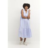 CULTURE - Bjørg - Jurk - Lichtblauw - Katoen - 3/4 Lengte