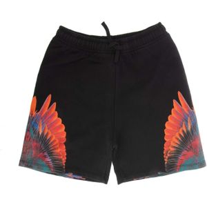 Marcelo Burlon - Juniors Sunset Wings - Relax Sweat Shorts - Zwart