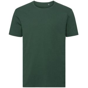 Russell Heren Authentiek Puur Organisch T-Shirt (Fles Groen) - Maat S