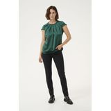 Blouse met korte mouwen Regular fit Aventurine CC dark green