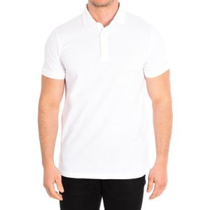 Poloshirt korte mouw met reverskraag WIT man