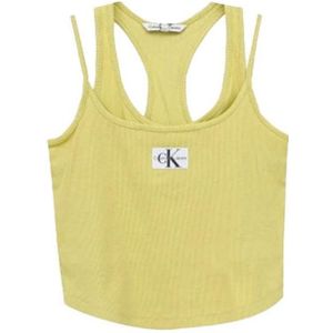 Calvin Klein Klassieke Geribbelde Tanktop Voor Dames - Maat L