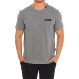 Plein Sport - T-shirt - Grijs - Katoen - Korte Mouw met Merkprint