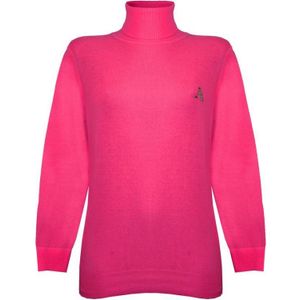 Aquascutum Womens Lange Mouwen Turtle Neck Sweater In Pink - Maat L