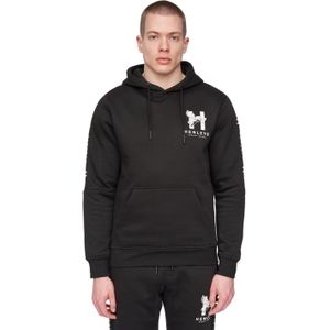 Henleys Heren Tapehen Hoodie (Zwart)